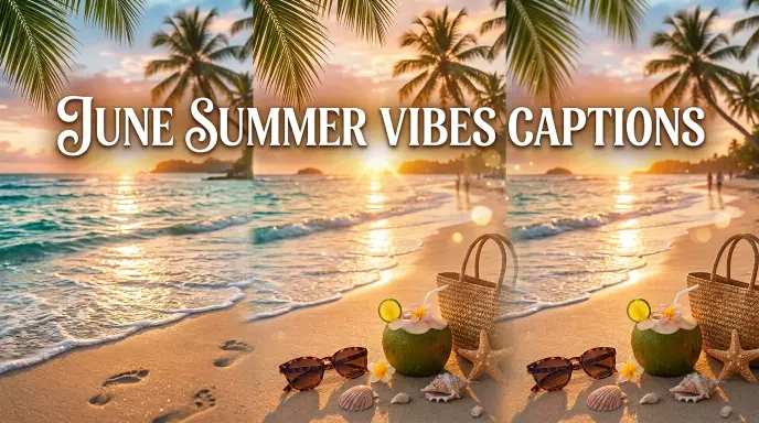 June Summer Vibes Captions
