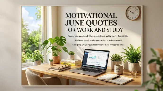 Motivational June Quotes for Work and Study