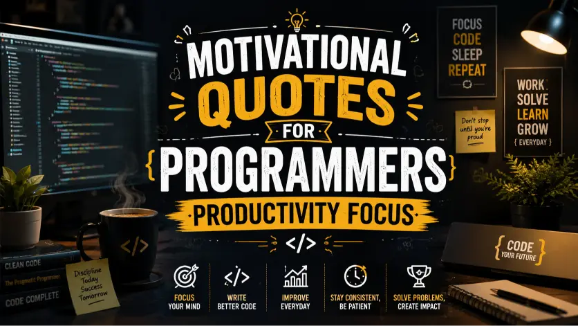 Motivational Quotes for Programmers Productivity Focus