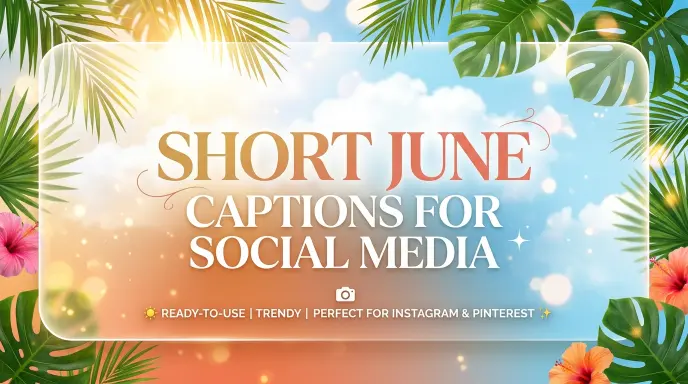 Short June Captions for Social Media
