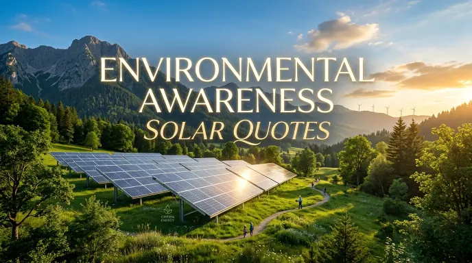 Environmental Awareness Solar Quotes