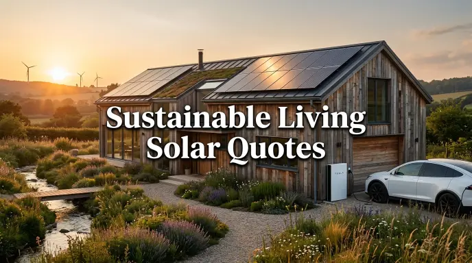 Sustainable Living Solar Quotes