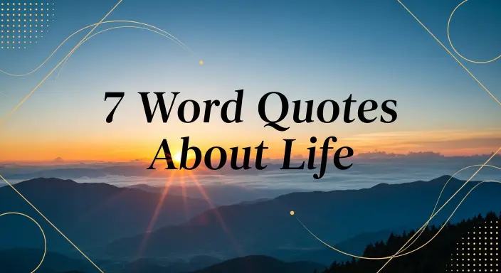 7 Word Quotes About Life