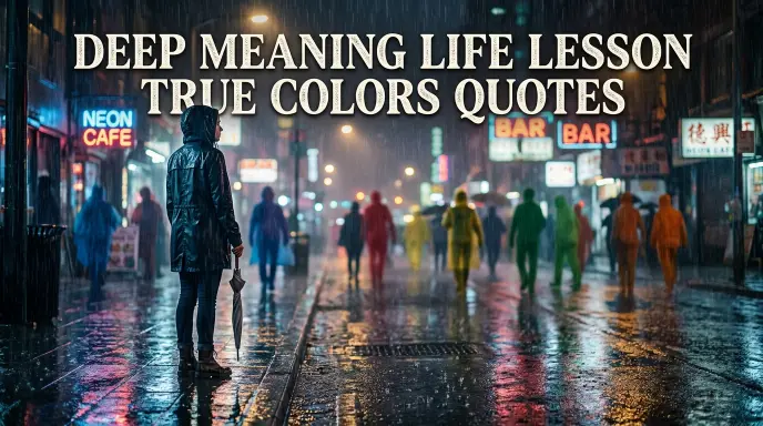 Deep Meaning Life Lesson True Colors Quotes