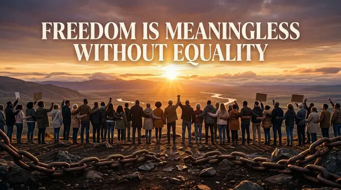 Freedom Is Meaningless Without Equality" Quote