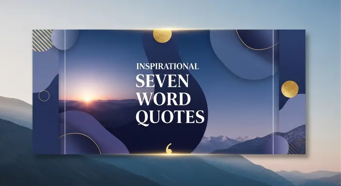 Inspirational Seven Word Quotes