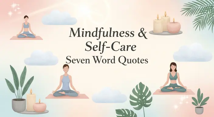 Mindfulness & Self-Care Seven Word Quotes