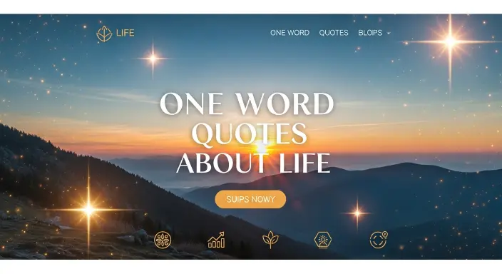 One Word Quotes About Life