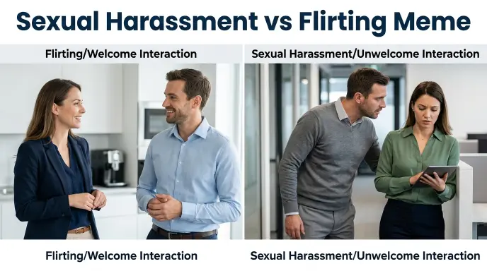 Sexual Harassment vs Flirting Meme