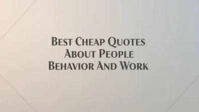 Best Cheap Quotes About People Behavior and Work