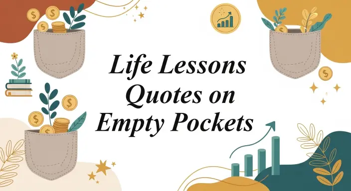 Life Lessons Quotes on Empty Pockets